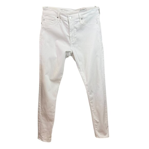 AG Farrah High Rise Skinny Jeans White Size 31 NWT - Picture 1 of 5
